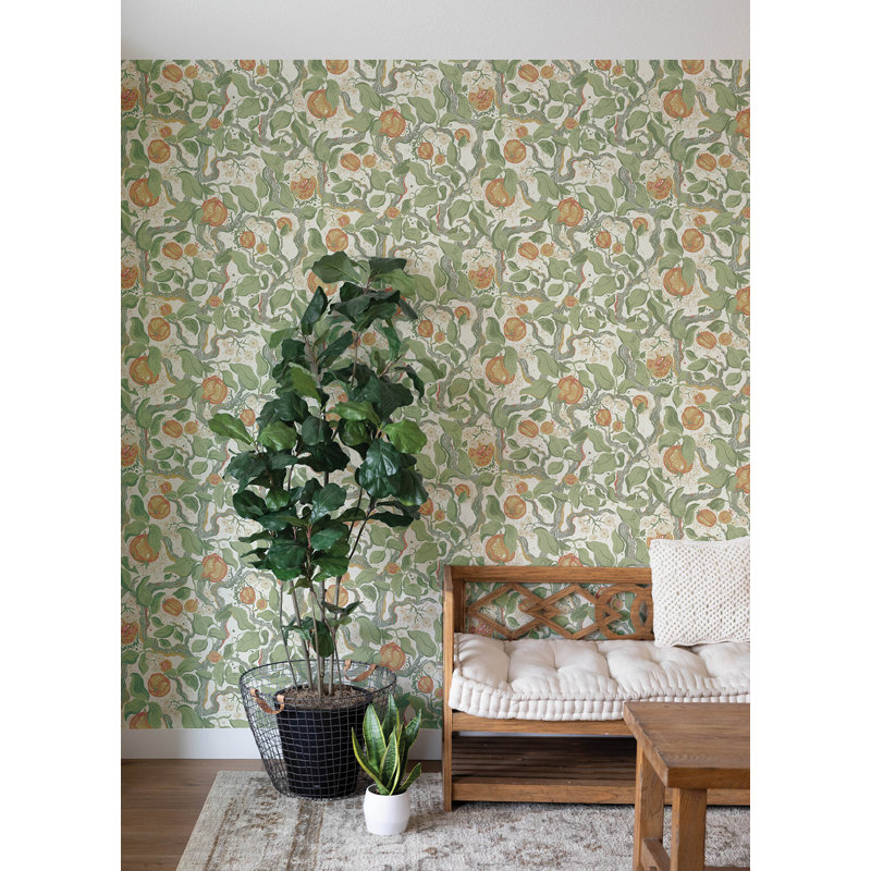 Wallpaper Double Roll, Gray/Yellow