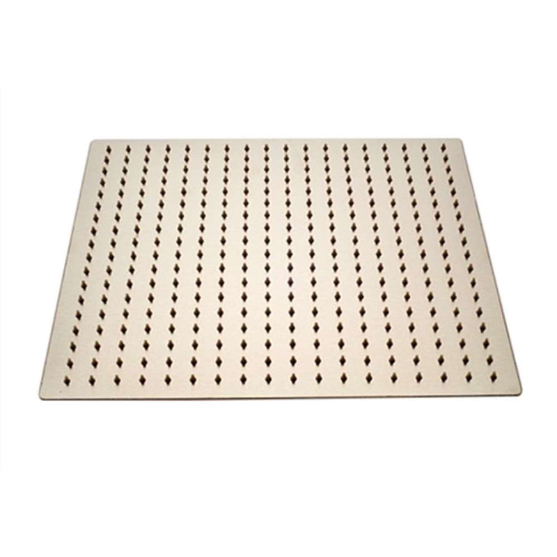 Pomme de douche carrée en nickel brossé BathSelect ultramince