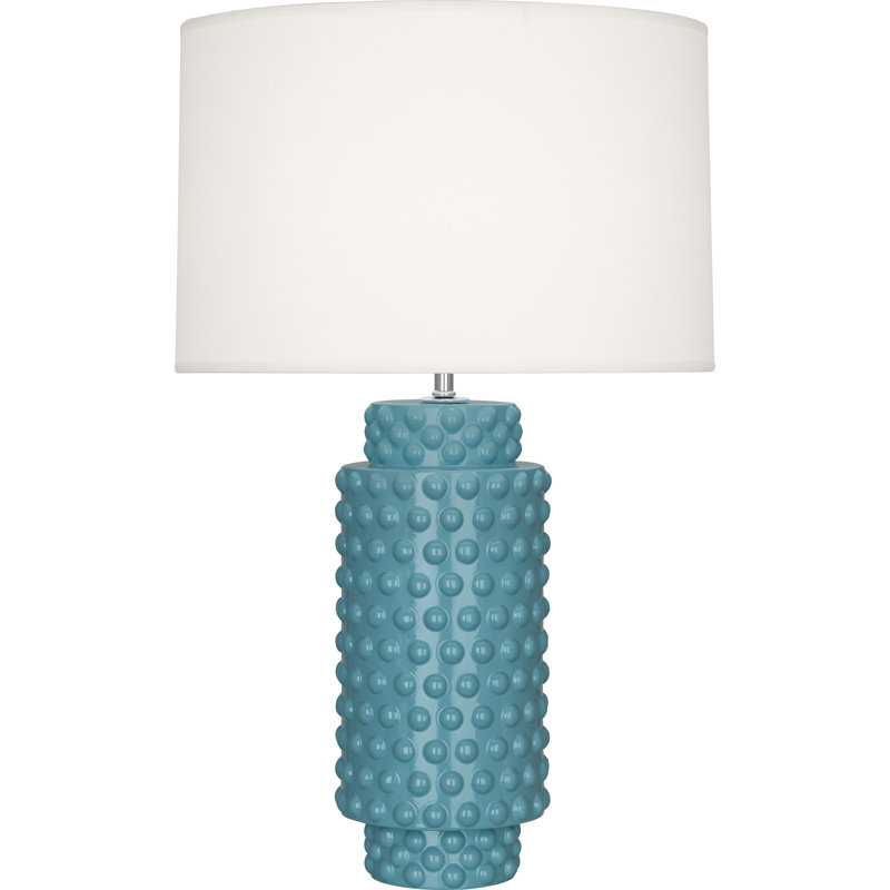 Dolly Table Lamp, 21.5" H x 15" W x 15" D, Egg Blue