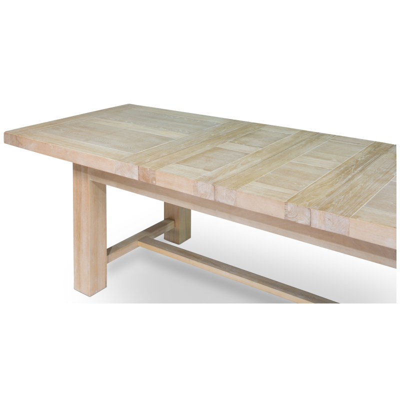 Contemporary Extendable Oak Dining Table for Six