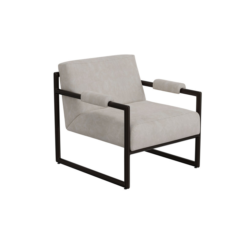 Galena Armchair, Galena Snow Faux Leather
