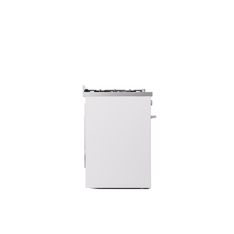 ILVE Professional Plus II 30 in Dual Fuel Range, Liquid Propane, White/Stainless Steel