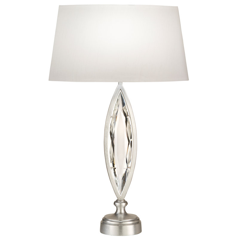 Marquise Table Lamp, Platinized Silver
