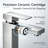 Single Handle Square Bathroom Sink Faucet, One Hole Deck Mount Basin Faucet with Ceramic Cartridge for Bathroom Vanity