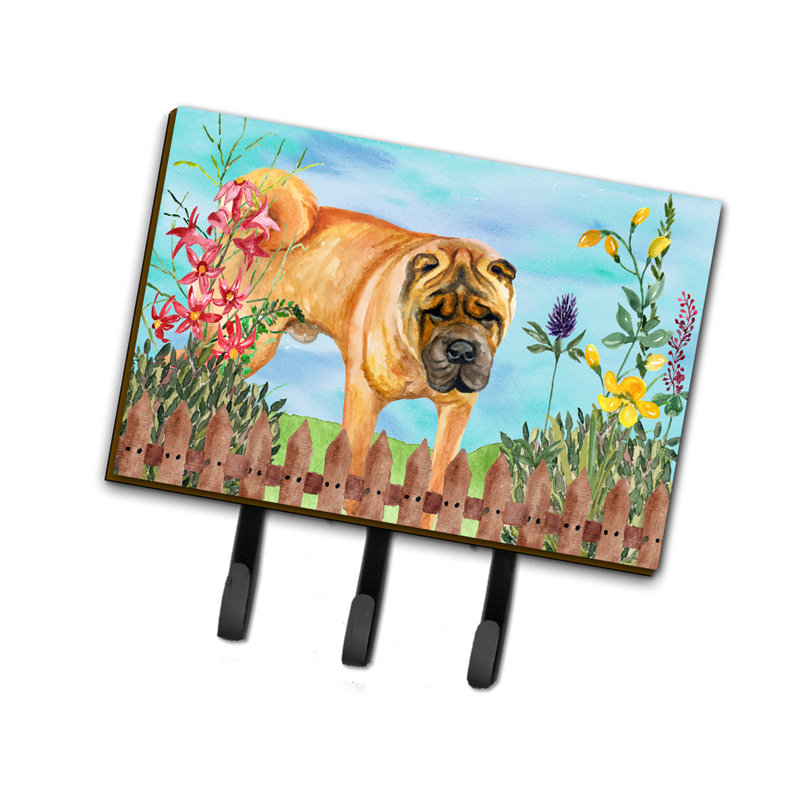 Organisateur de clés à ressort avec crochets à clés, Shar Pei