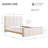 Woodcroft Modern Waterproof Chenille Upholstered Headboard Platform Bed with Channel Tufted
