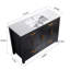 Ensemble de meuble-lavabo avec lavabo en céramique, armoire de rangement abondante - 4 portes à fermeture douce et 4 tiroirs-1547826324