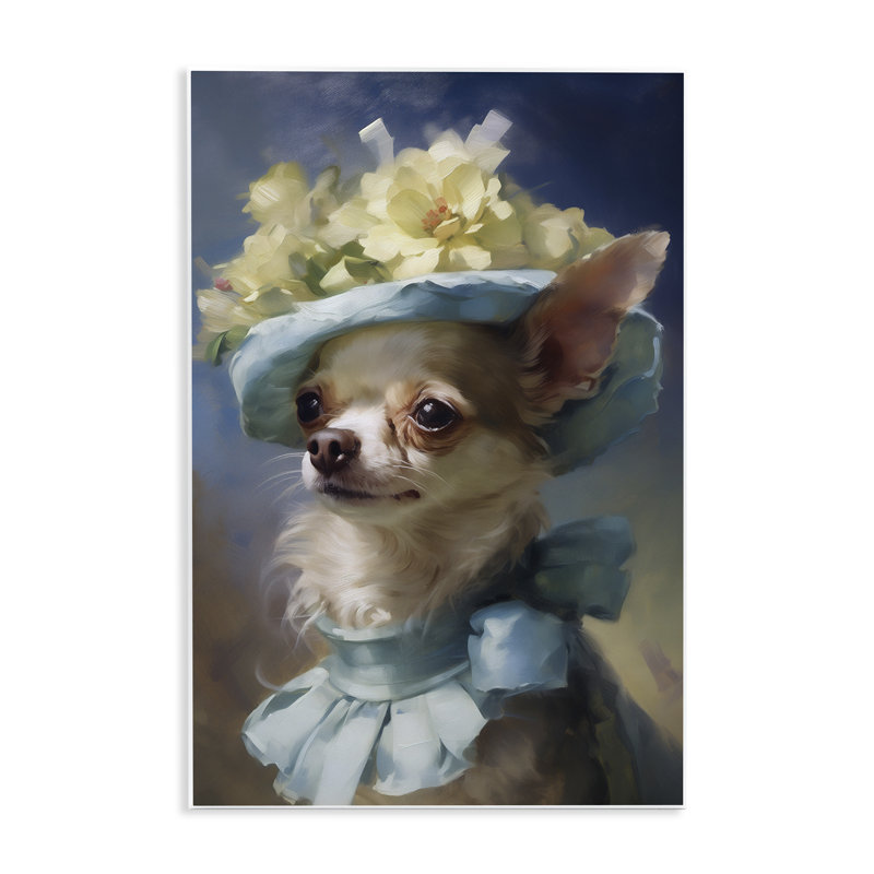 Chien avec plaque murale tendance, design par Wumples, H 15 po x l 10 po