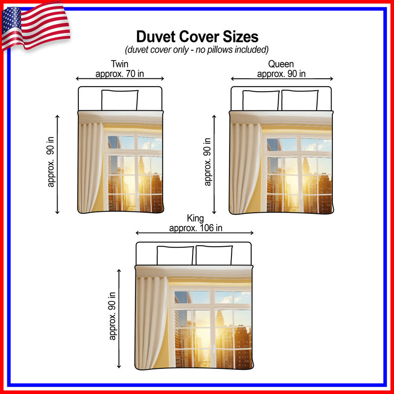 Housse de couette Sunset Cityscape View, Queen