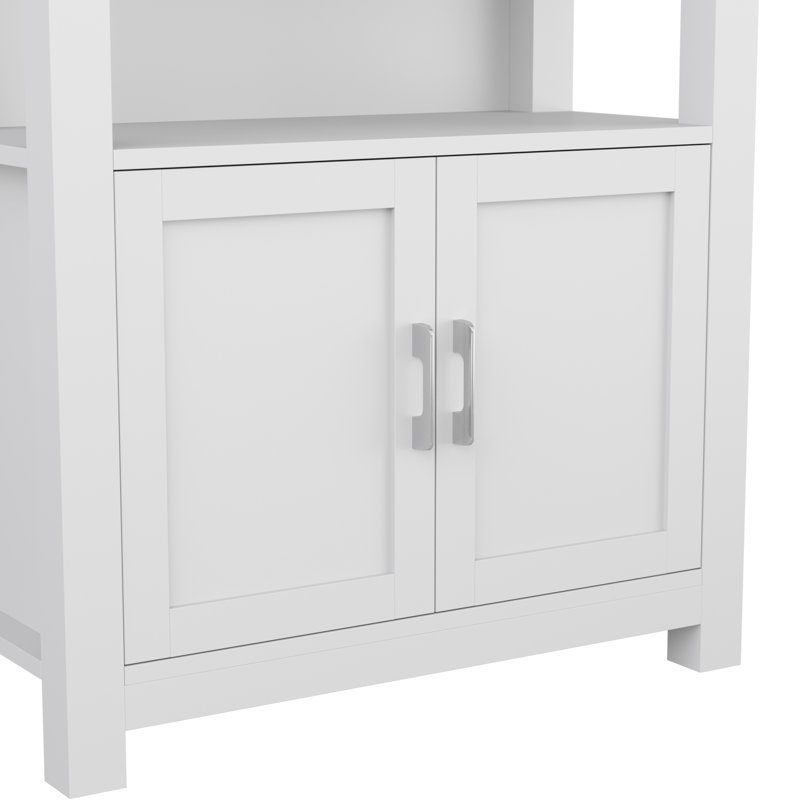 Martha Stewart 68" Shaker Bookcase with Storage Cabinet