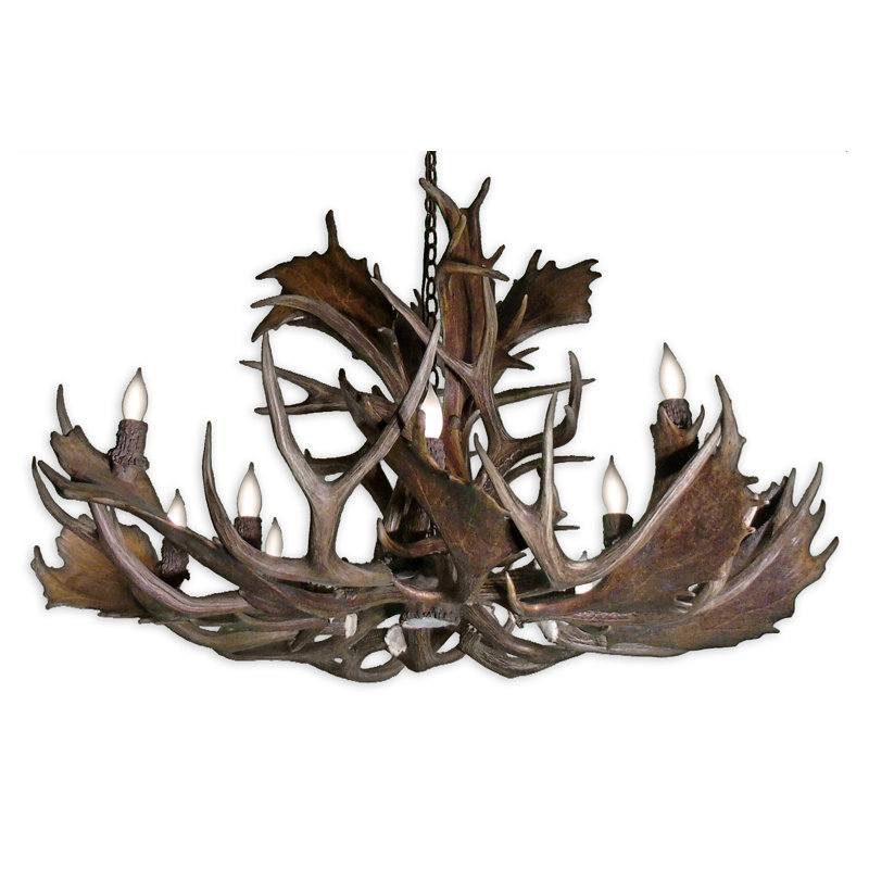Lustre spectaculaire et unique 12 lumières Prather Fallow, H 24 po x l 45 po x P 45 po, Pas d'abat-jour