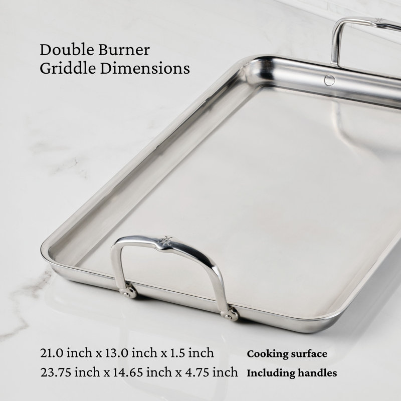 Double Burner Griddle W/flared Rim 