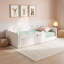 Lit de plancher rembourré avec garde-corps ondulés et poches de rangement latérales-2133285085-2133285087