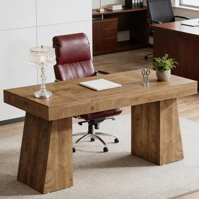 Bureau d'affaires, bureau d'ordinateur, bureau de direction, table de salle à manger, Marron clair