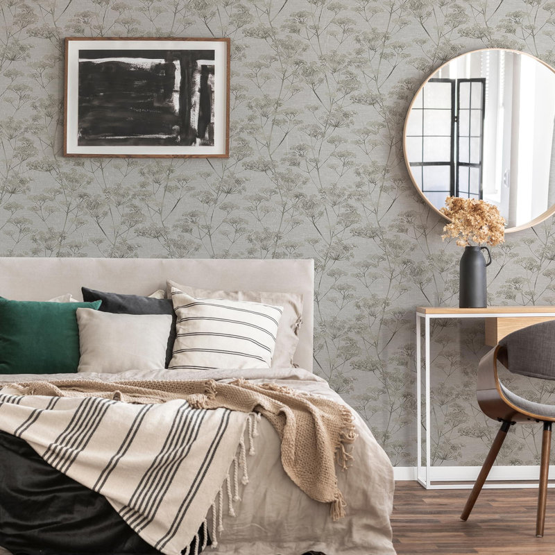 Kayla-Louise 1m x 52cm Matte Wallpaper Roll, White