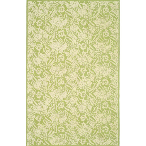 Hand-Tufted Green/Beige Area Rug, Rectangle 8'6" x 11'6"