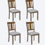 De 4 chaises en bois de noyer - Chaise rembourrée et élégante pour 4 personnes