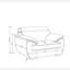 Fauteuil d'angle en cuir véritable de 27,09 po de large Tyshonna-1257554000