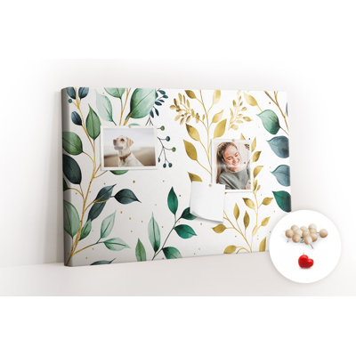 Wall Mounted bulletin board print decorative wall pin board for wall decorative corkboard Floral pattern