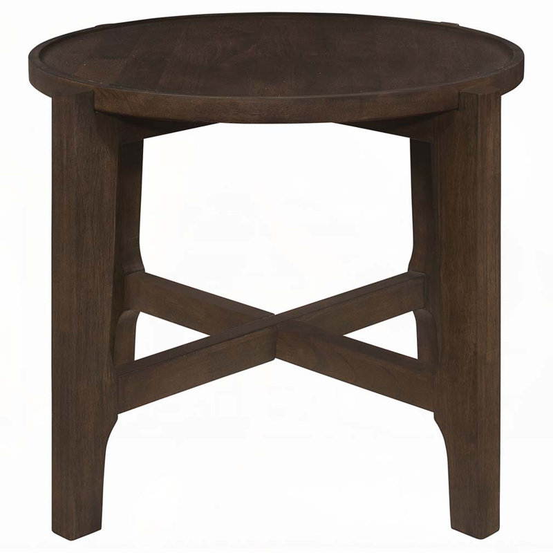 Mavis Dark Brown Round End Table