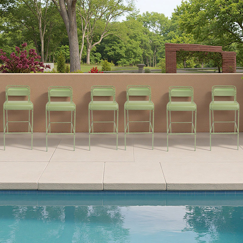 Tabouret de bar extérieur (ensemble de 6), Vert