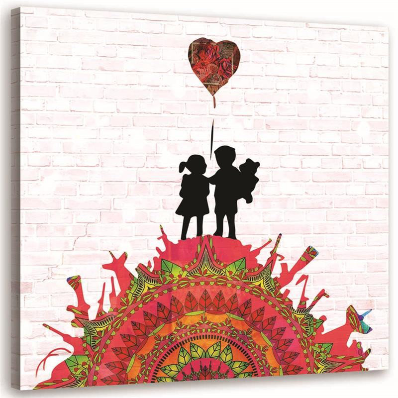 Leinwandbild Banksy Street Art Street Art Heart