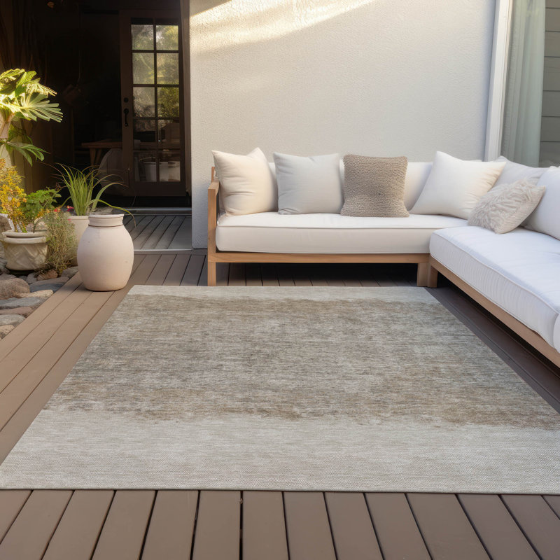 Tapis intérieur / extérieur lavable à la machine Eden ACN2214, Rectangle 8 pi x 10 pi