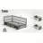 Corner Bed Frame Twin Daybed With Storage Drawers, Metal Platform Bed Frame With LED Light, Black