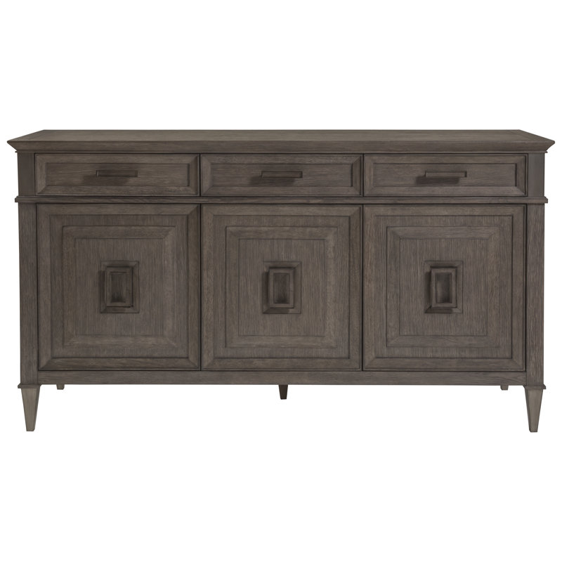 Belvedere Falcon Brown 65.5" Buffet with Brushed Nickel Accents