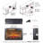 26" Electric Fireplace Insert With Infrared Quartz Heater - Wood Log Version, Brick Backdrop For Wall Installation