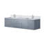 Meuble-lavabo gris foncé avec comptoir en marbre et robinet - 72 po X P 22 po, matériaux Vaste espace de tiroir-1027805089