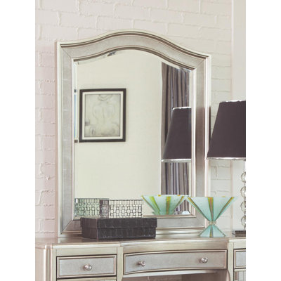 Abshire Wood Flat Wall Mirror