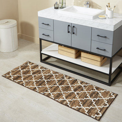 Nickulis Bathroom Runner with Non-Slip Backing