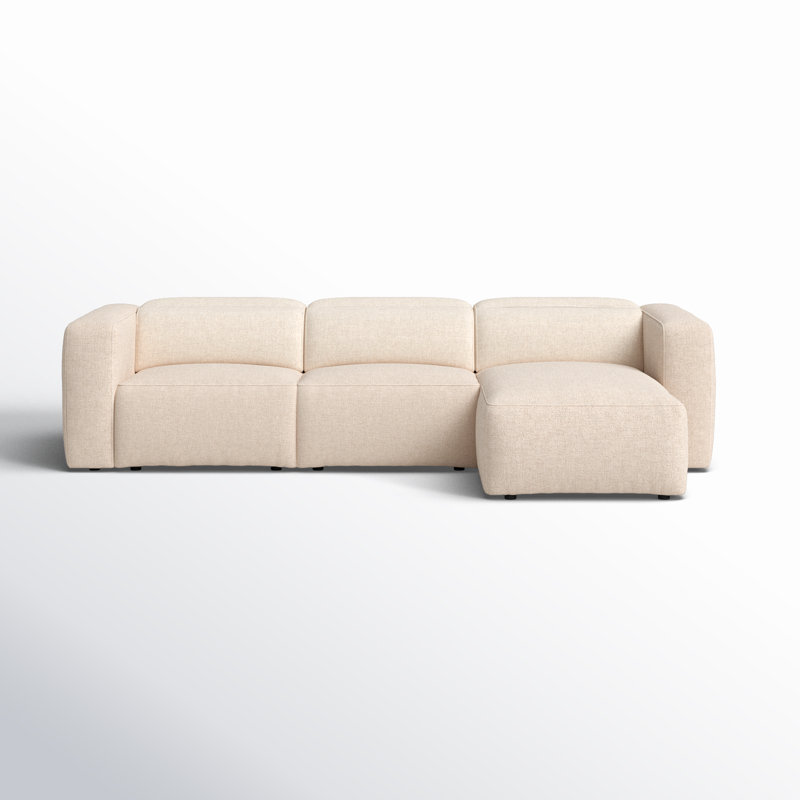 Radley 3 - Piece Upholstered Sectional, Right Hand Facing, Antigo Natural Polyester Blend