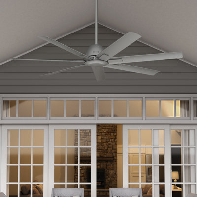 Downtown 60" 7 - Blade ENERGY STAR Outdoor / Indoor Industrial Ceiling Fan with Wall Control