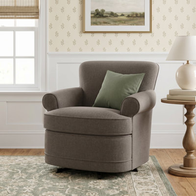 Maxton Upholstered Swivel Armchair