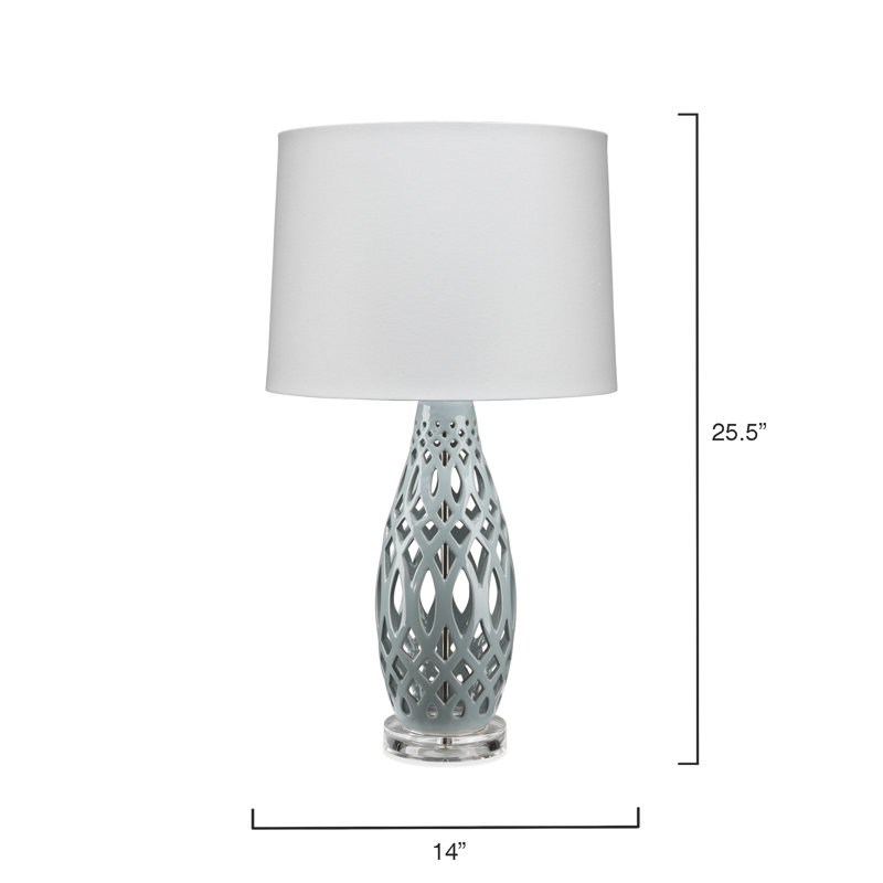 Lampe de table 25,5 po Francestown, Bleu pâle