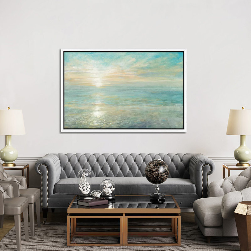 Sunrise - Wrapped Canvas Print, 101.6 cm H x 66.04 cm W, White Floater Framed