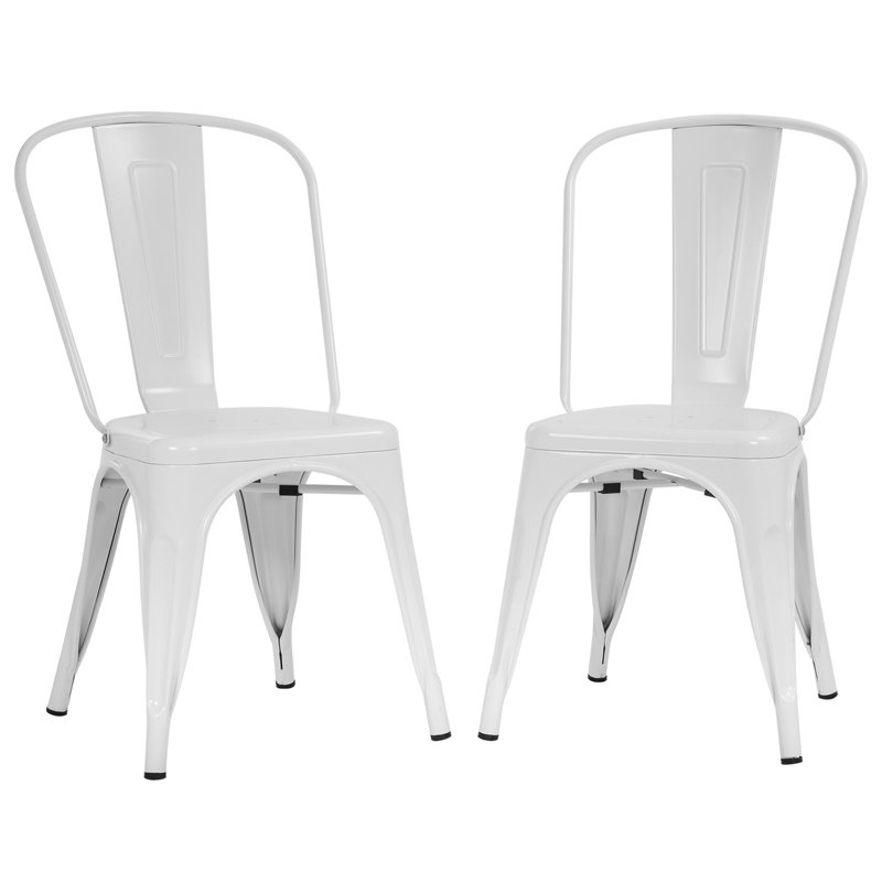 Chaise d'appoint empilable Perdomo, Crème