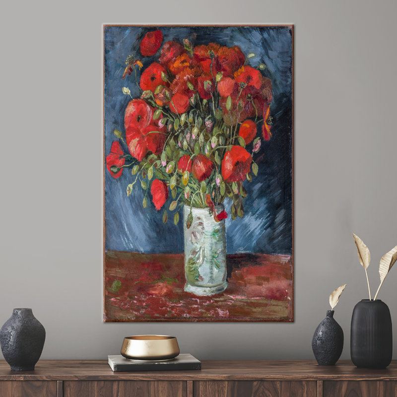 Impression sur toile Van Gogh Poppies, Ne s’applique pas, H 24 po x l 16 po, Toile tendue