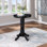Table ronde en bois massif de 30,25 po Adelaida