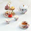 Cuckoo White/Peach/Blue Teacup & Saucer