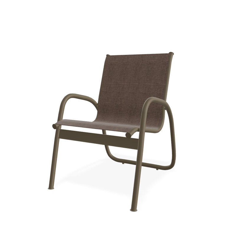 Fauteuil de patio Gardenella, Moka Sunbrella®, Bois de plage texturé