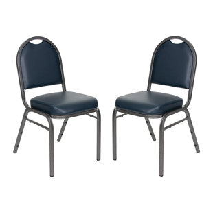 Chaise empilable en vinyle Celia (paquet de 2) (Ensemble de 2)