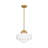1-Light Schoolhouse Textured Drum Glass Pendant Light