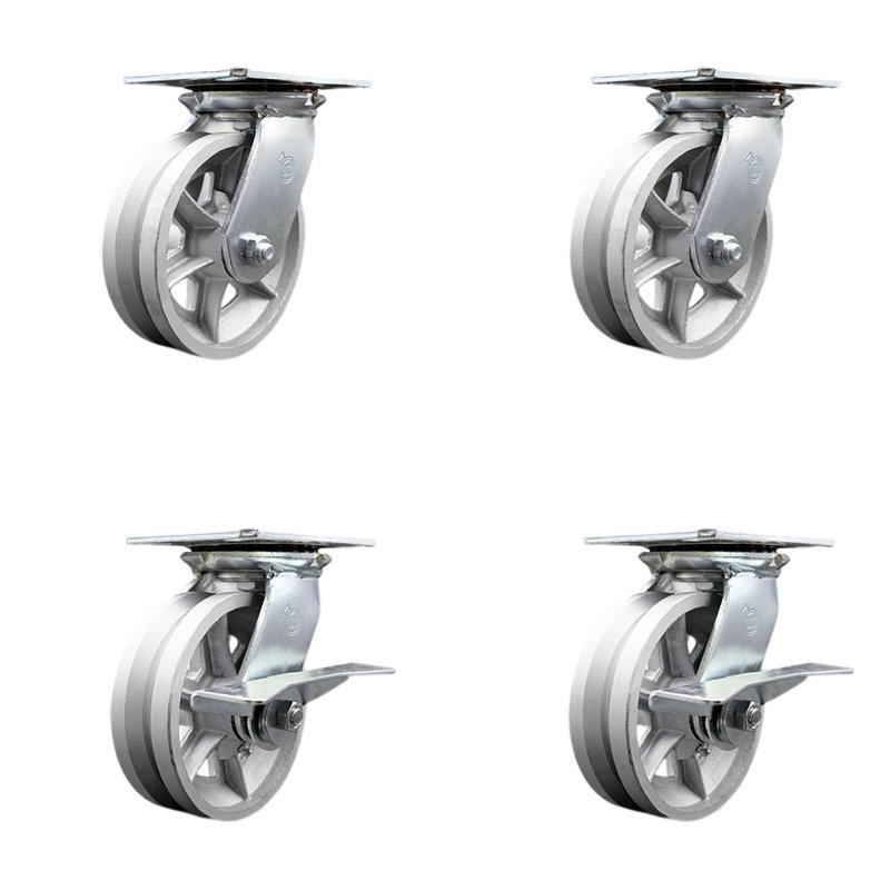 4 Piece Semi Steel Caster Set