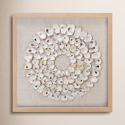 Maldives Framed Wall Art In White Abalone Shells