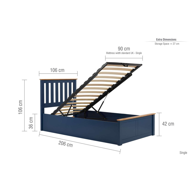 Bertan Ottoman Bed, NAVY