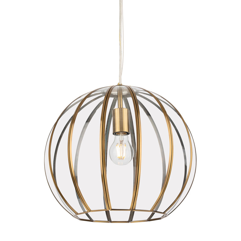 1 - Light Golden Bowl Pendant