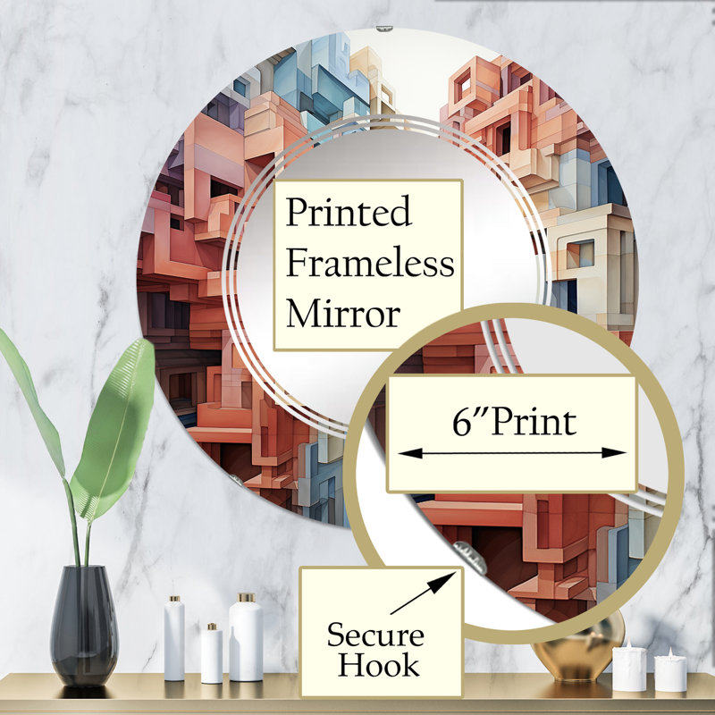 Miroir mural Zoniet, 32 po x 32 po